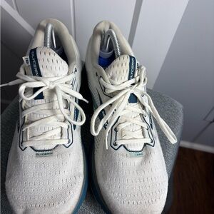 Brooks Athletic Shoes in White and Blue